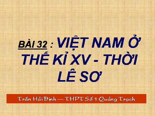 Bài 20. Nước Đại Việt thời Lê sơ (1428 - 1527)