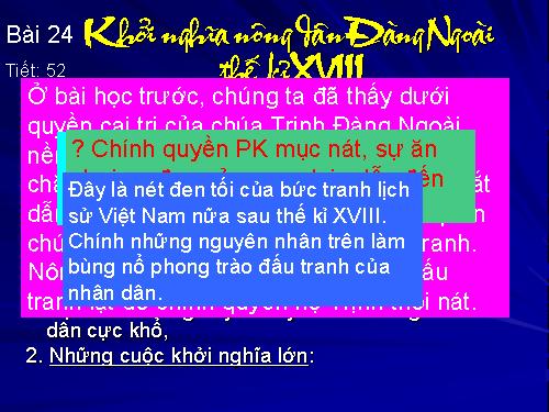 Bài 24. Khởi nghĩa nông dân Đàng Ngoài thế kỉ XVIII