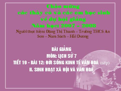 Bài 12. Đời sống kinh tế, văn hoá