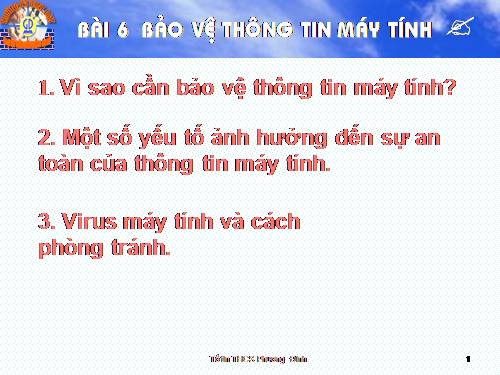 Bài 6. Bảo vệ thông tin máy tính