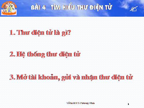 Bài 4. Tìm hiểu thư điện tử