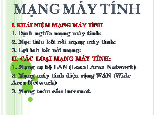 Bài 1. Từ máy tính đến mạng máy tính