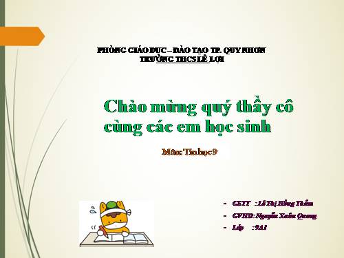 Bài thực hành 9. Hoàn thiện bài trình chiếu với hiệu ứng động