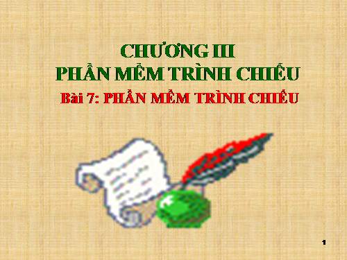 Bài 8. Phần mềm trình chiếu