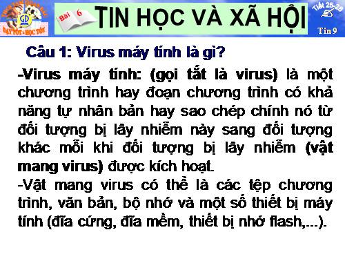 Bài 7. Tin học và xã hội