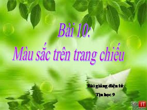 Bài 10. Màu sắc trên trang chiếu