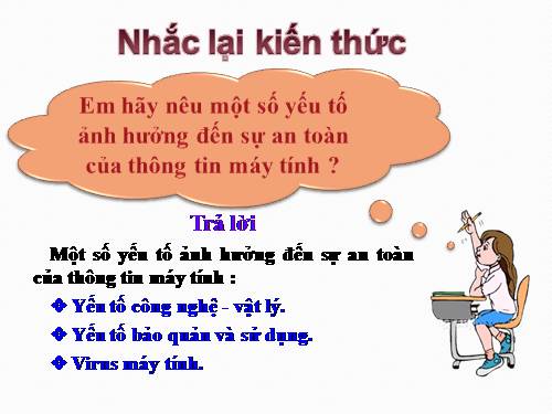 Bài 6. Bảo vệ thông tin máy tính