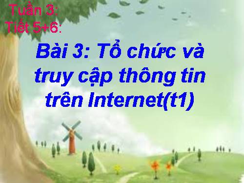 Bài 3. Tổ chức và truy cập thông tin trên Internet