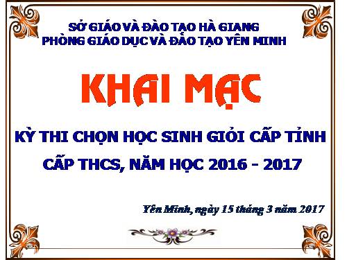 Ma két thi học sinh giỏi cấp tỉnh