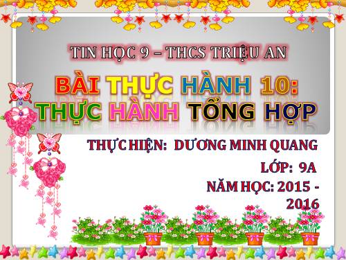 Bài thực hành 10. Thực hành tổng hợp