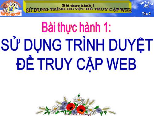 Bài thực hành 1. Sử dụng trình duyệt để truy cập web