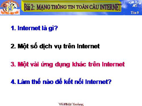 Bài 2. Mạng thông tin toàn cầu Internet