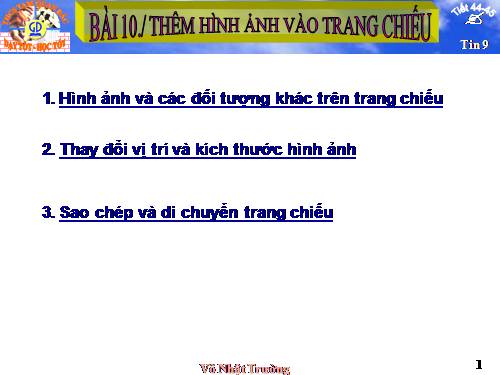 Bài 11. Thêm hình ảnh vào trang chiếu