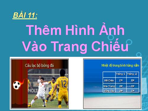 Bài 11. Thêm hình ảnh vào trang chiếu