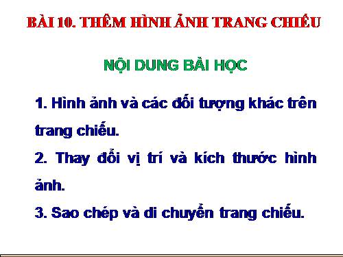 Bài 11. Thêm hình ảnh vào trang chiếu
