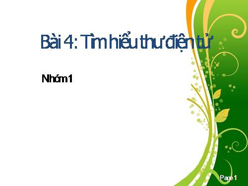 Bài 4. Tìm hiểu thư điện tử