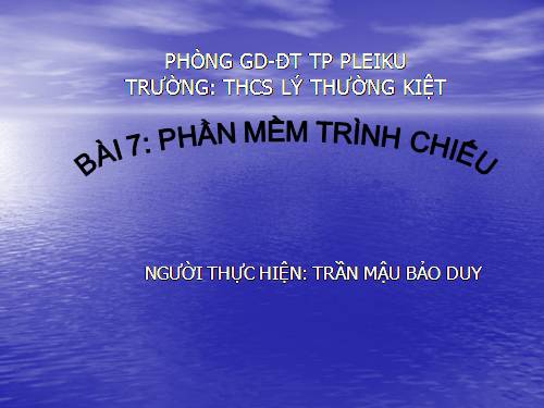 Bài 8. Phần mềm trình chiếu