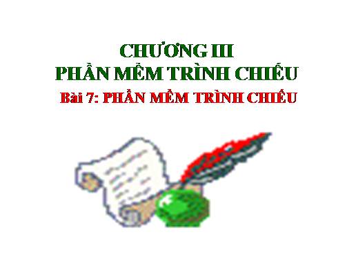 Bài 8. Phần mềm trình chiếu