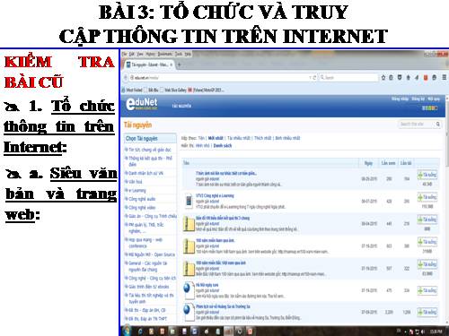 Bài 3. Tổ chức và truy cập thông tin trên Internet