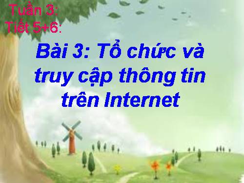 Bài 3. Tổ chức và truy cập thông tin trên Internet