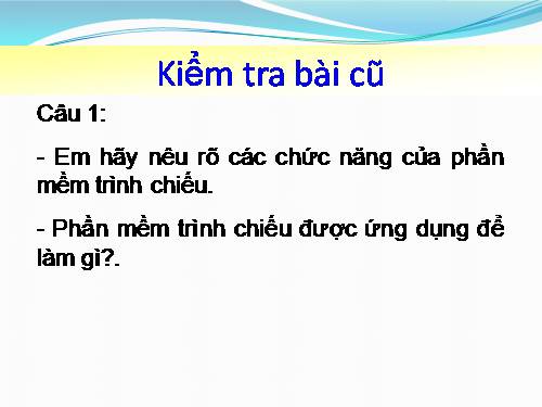 Bài 9. Bài trình chiếu