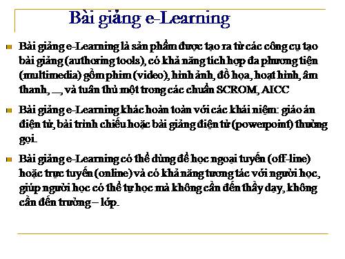 Hướng dẫn soạn bài giảng E-Lerning