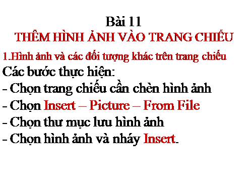 Bài 11. Thêm hình ảnh vào trang chiếu