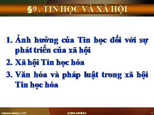 Bài 7. Tin học và xã hội