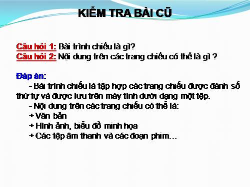 Bài 9. Bài trình chiếu