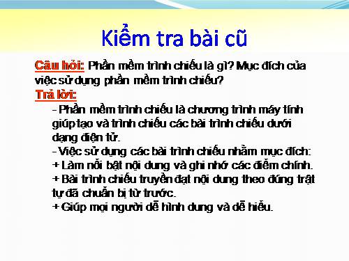 Bài 9. Bài trình chiếu