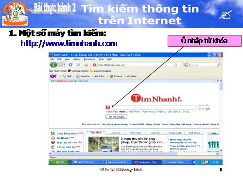 Bài thực hành 2. Tìm kiếm thông tin trên Internet