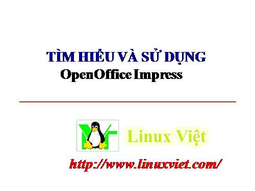 Hướng dẫn sử dụng Impress(mã nguồn mở)