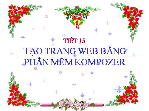 Bài 5. Tạo trang web bằng phần mềm Kompozer