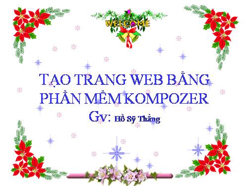 Bài 5. Tạo trang web bằng phần mềm Kompozer