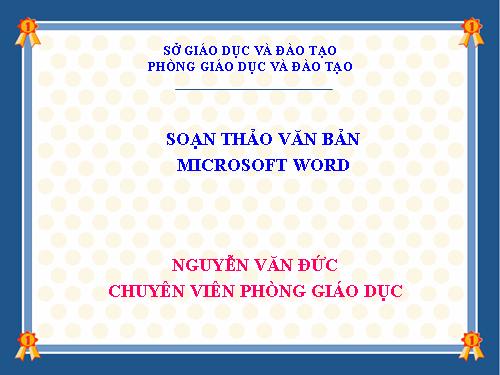 Bài giảng Microsoft Word