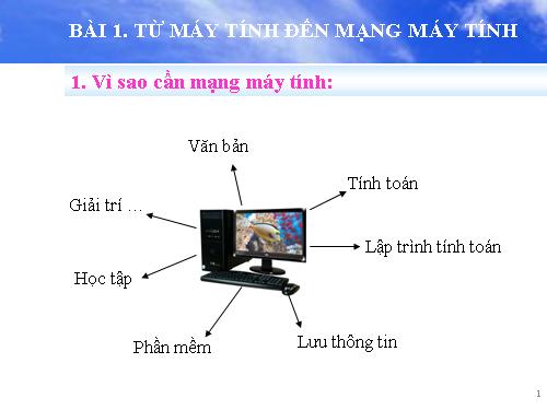 Bài 1. Từ máy tính đến mạng máy tính