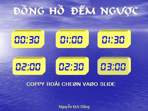 Bộ đồng hồ đếm ngược trong PPT