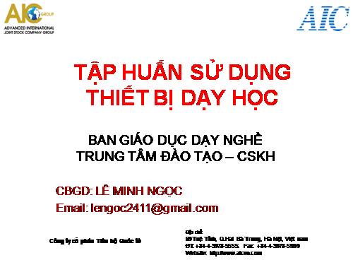 Bài giảng sử dụng Hiteach