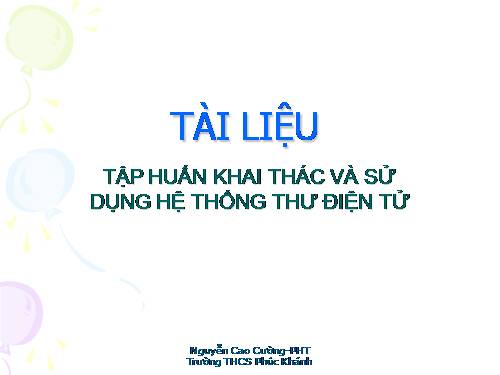 Tập huấn khai thác và sử dụng thư điện tử