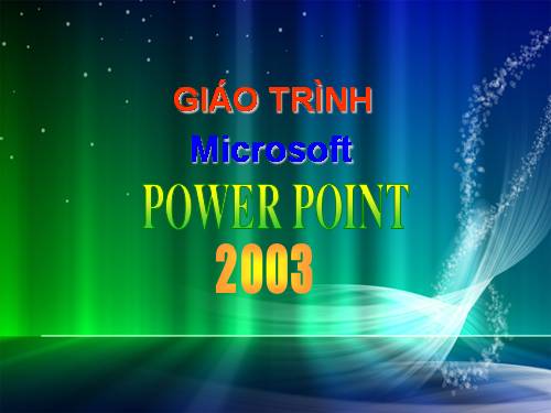 Giáo trình pởepoint 2003