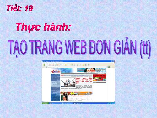 Bài thực hành 4. Tạo trang web đơn giản