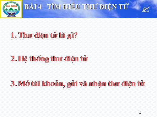 Bài 4. Tìm hiểu thư điện tử