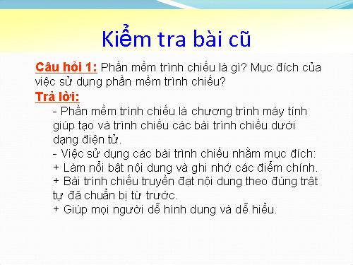 Bài 9. Bài trình chiếu