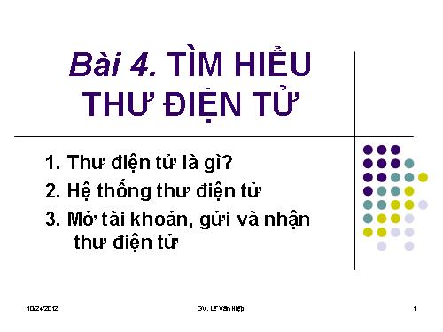 Bài 4. Tìm hiểu thư điện tử