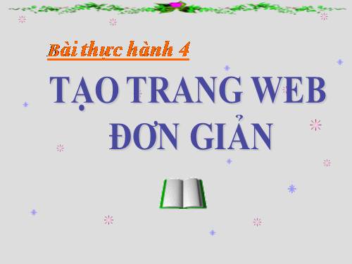 Bài thực hành 4. Tạo trang web đơn giản