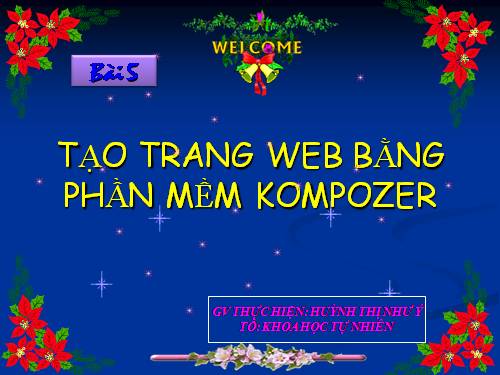 Bài 5. Tạo trang web bằng phần mềm Kompozer