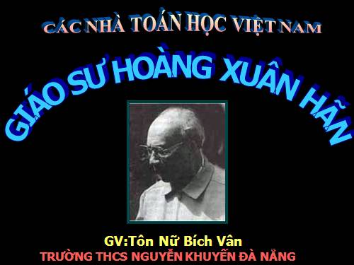 GS HOANG XUAN HAN