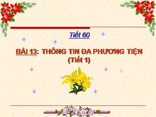 Bài 13. Thông tin đa phương tiện