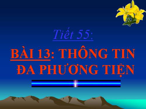 Bài 13. Thông tin đa phương tiện