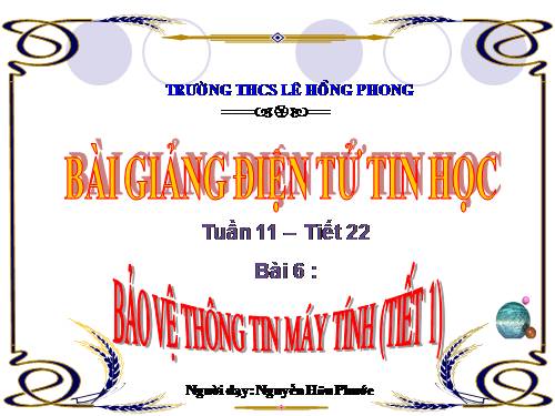 Bài 6. Bảo vệ thông tin máy tính